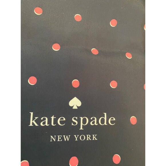Kate Spade Extra Large Reusable Shopping Tote Bag Black Pink Polka Dot - Picture 3 of 6